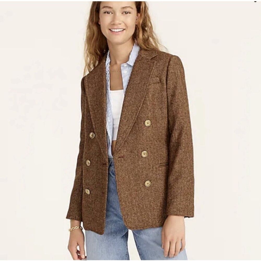 J.Crew Bristol Blazer in hazelnut English wool herringbone